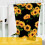Sunflower Throw Blanket Black 50 x 60 inches 2