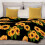 Sunflower Throw Blanket Black 50 x 60 inches 5