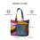 Geantă de weekend cu design geometric abstract, colorată, 36 l 4