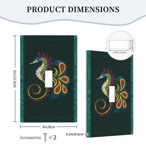 Seahorse Arts light switch cover single toggle 1-gang 1