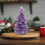 Artificial Crystal Christmas Tree Purple Decorative Ornament 5