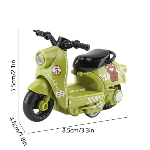 Pull Back Motorcycle Toy for Boys Ages 3+ Friction-Powered 1