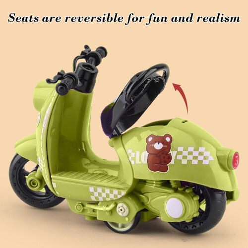 Pull Back Motorcycle Toy for Boys – Friction-Powered 2
