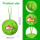Limegroene kerstversiering van imitatiebont, 6 cm 3