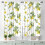 Yellow Lemon Kitchen Curtains Vintage Floral Pattern 2 3
