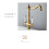 Kitchen Faucet Dual Handle Antique Brass 360 Rotation 5