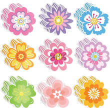 Paper Flowers Decor Set - Floral Cutouts for Classroom and