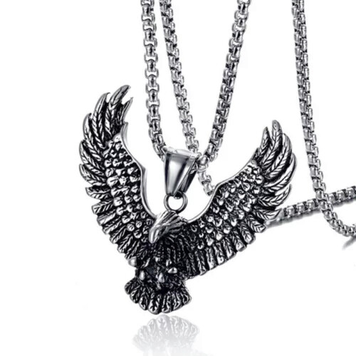 Κολιέ Hip Hop Eagle από επιχρυσωμένο ανοξείδωτο ατσάλι 1