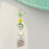 Transparent keychain with wind chime pendant, kawaii style 6