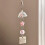 Transparent keychain with wind chime pendant, kawaii style 7