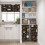 Coffee Kitchen Curtains Set Retro Brown Black 36 Inch Rod 2