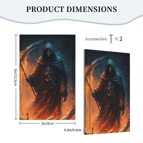 Grim Reaper On Fire Light Switch Cover 1-Gang 1