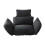 Egg Chair Cushion with Headrest Black Waterproof 3