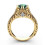Simulated Emerald Green Zircon Ring Women Size 9 6