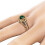 Simulated Emerald Green Zircon Ring Women Size 9 7