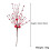 Artificial Red Berry Flower Stems Heart Shape 6 Pcs 3
