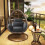 Egg Chair Cushion with Headrest Black Waterproof 5