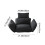 Egg Chair Cushion with Headrest Black Waterproof 4