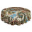 Στρογγυλό τραπεζομάντιλο με boho εκτύπωση paisley 60x60 ίντσες 5