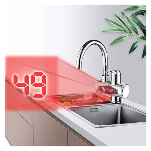 Electric Kitchen Faucet with Instant Hot/Cold Water and LED 2