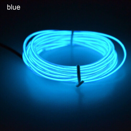 Blue Flexible EL Wire String with USB Controller 5m 1