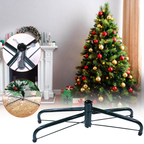 All-Metal Folding Christmas Tree Stand Heavy Duty 8ft 50lbs 1