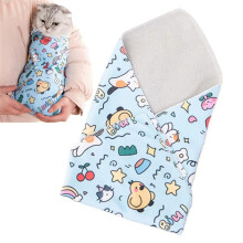 Cat Wrap for Cutting Nails Anti-Escape Restraint Tool Anti-Escape for Ear Eye Nails Cleaning Grooming Trimming Dogs S
