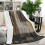 Abstract Flannel Throw Blanket Blue Grey 50x60in 2