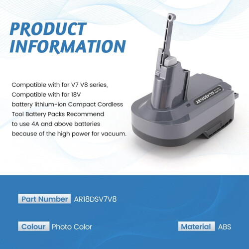 AEG RIDGID 18V to Dyson V7 V8 Battery Adapter 1