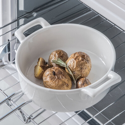 Plat à four en céramique blanc de 23 cm 1