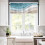 Kitchen Curtains and Valances Set Turquoise Teal Brown 3-Pc 2