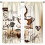 Coffee Curtains Vintage Brown Rustic Farmhouse 2 Piece Set 3