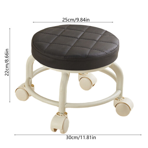 Rolling Stool Ergonomic Cushion Seat 360 Swivel Wheels 1