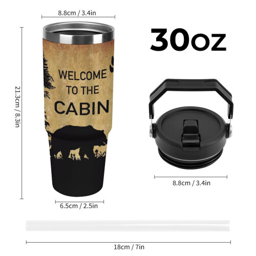 Ποτήρι από ανοξείδωτο ατσάλι Bear-Design 30oz με λαβή 1