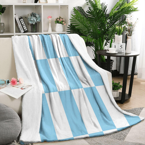 Sage Green Checkered Throw Blanket Soft Warm 50x60in 1