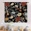 Black Boho Floral Curtains Tropical Leaves Mandala Design 2 3
