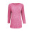 Damen-Rippstricktop mit V-Ausschnitt, Rosa, Größe L 6