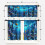 Sea Fish Kitchen Curtains Blue Ocean Tier Set 36 inch 5