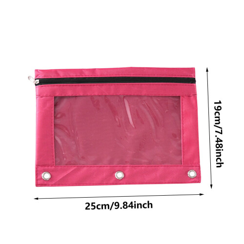 Oxford Pencil Case 3-Hole Large Zipper Durable 2-Pack 2