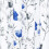 Flower Print Kitchen Curtain Valance Blue 52W x 18L 1 Panel 6