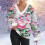 Γυναικείο Πουλόβερ Ugly Christmas με V-Neck, Πράσινο 2
