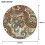 Στρογγυλό τραπεζομάντιλο με boho εκτύπωση paisley 60x60 ίντσες 2