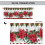 Σετ Χριστουγεννιάτικων Κουρτινών Poinsettia Κόκκινο Πράσινο 3 τεμαχίων 6