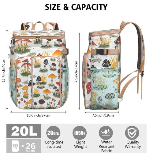 Rucsac termic impermeabil, tip ciupercă, 1 pachet 2