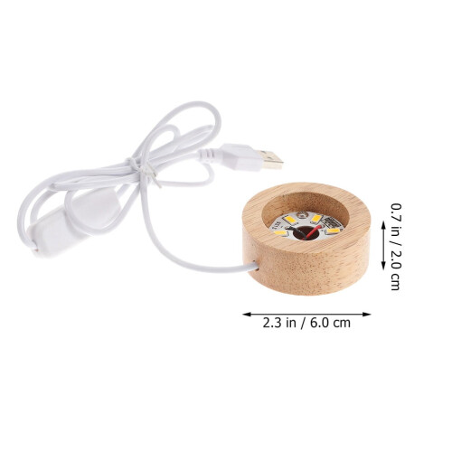 Base a LED per oggetti in vetro, cristallo e legno, compatta 1