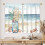 Coastal Kitchen Curtains Starfish Blue 2-Piece Tier Set 3