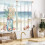 Coastal Kitchen Curtains Starfish Blue 2-Piece Tier Set 4