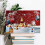 Quadro de Natal com Bonecos de Neve em Tela e Moldura de Madeira 128 polegadas 3