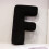 Alphabet Pillow Black Soft Plush 26 Letters F 2