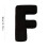 Alphabet Pillow Black Soft Plush 26 Letters F 3